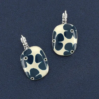 Bijoux - DORMEUSES GOMME COULEUR ARGENT BLEU - TARATATA BIJOUX