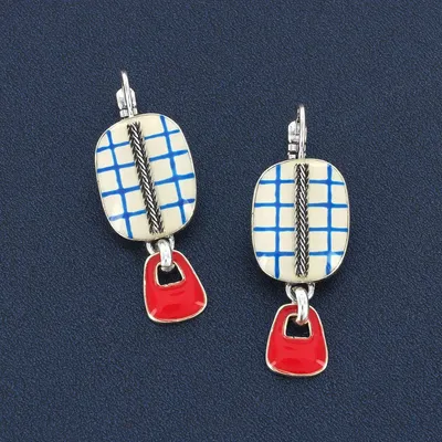 Bijoux - DORMEUSES GOMME COULEUR ARGENT BLEU - TARATATA BIJOUX