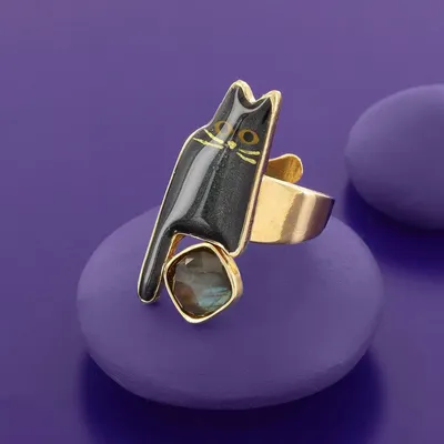 Bijoux - BAGUE MAGIC COULEUR DORE NOIR - TARATATA BIJOUX