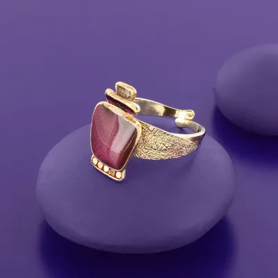 Bijoux - BAGUE MAGIC COULEUR DORE ROUGE - TARATATA BIJOUX