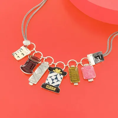 Bijoux - COLLIER RUBAN COULEUR ARGENT MULTI - TARATATA BIJOUX