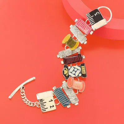 Bijoux - BRACELET RUBAN COULEUR ARGENT MULTI - TARATATA BIJOUX