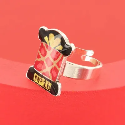 Bijoux - BAGUE RUBAN COULEUR ARGENT ROUGE - TARATATA BIJOUX