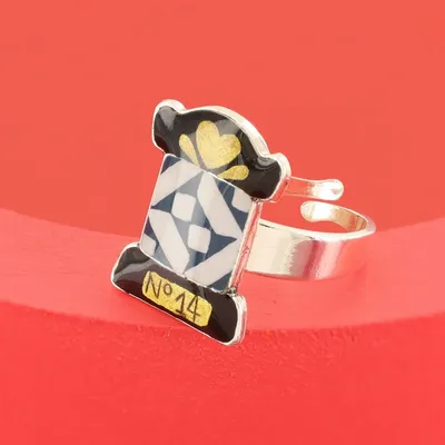 Bijoux - BAGUE RUBAN COULEUR ARGENT BLEU - TARATATA BIJOUX