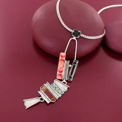 Jewelry - SILVER MULTI COLOR ROMANS NECKLACE - TARATATA BIJOUX