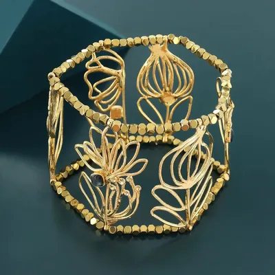 Bijoux - BRACELET ESQUISSE COULEUR DORE BLEU - TARATATA BIJOUX