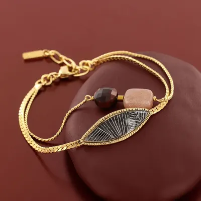 Jewelry - ZEBRA BRACELET GOLD BROWN - TARATATA BIJOUX