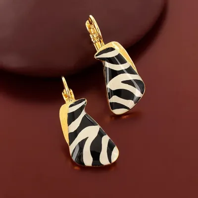 Jewelry - ZEBRA SLEEPING BED GOLD BLACK - TARATATA BIJOUX