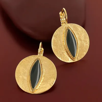 Bijoux - DORMEUSES ZEBRA COULEUR DORE VERT - TARATATA BIJOUX