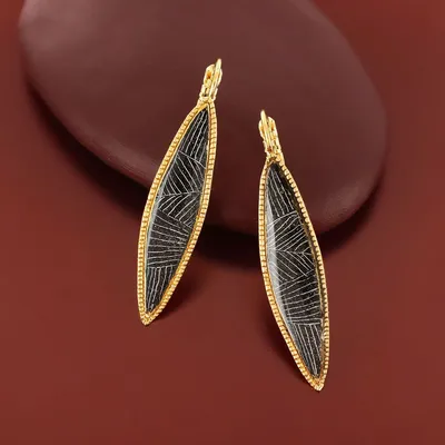 Bijoux - DORMEUSES ZEBRA COULEUR DORE NOIR - TARATATA BIJOUX