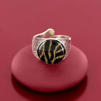 Jewelry - Tabby ring, silver and black - TARATATA BIJOUX