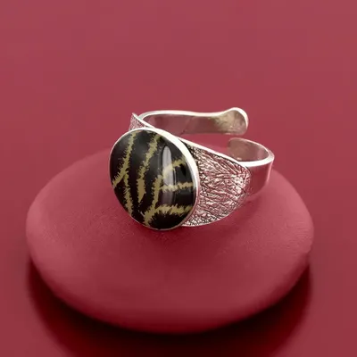 Jewelry - Tabby ring, silver and black - TARATATA BIJOUX