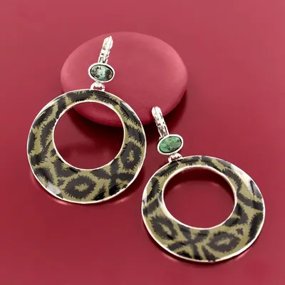 Bijoux - DORMEUSES TABBY COULEUR ARGENT NOIR - TARATATA BIJOUX