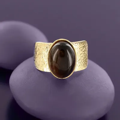 Bijoux - BAGUE FRIDA COULEUR DORE MARRON - TARATATA BIJOUX