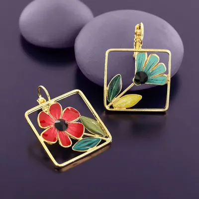 Bijoux - DORMEUSES FRIDA COULEUR DORE MULTI - TARATATA BIJOUX