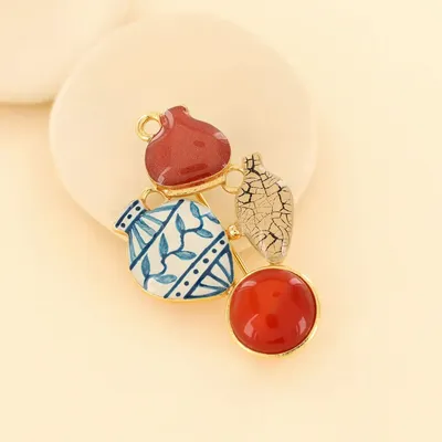 Bijoux - BROCHE ANTIQUE COULEUR DORE MULTI - TARATATA BIJOUX