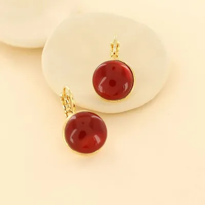 Bijoux - DORMEUSES ANTIQUE COULEUR DORE MARRON - TARATATA BIJOUX