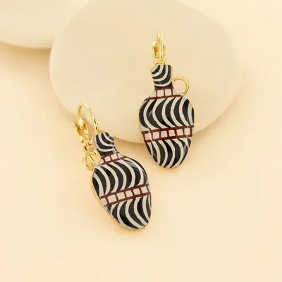 Bijoux - DORMEUSES ANTIQUE COULEUR DORE NOIR - TARATATA BIJOUX