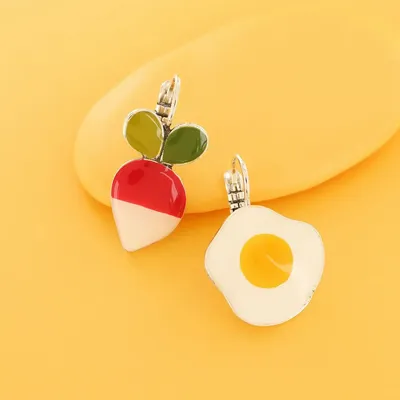 Bijoux - DORMEUSES DINETTE COULEUR ARGENT MULTI - TARATATA BIJOUX