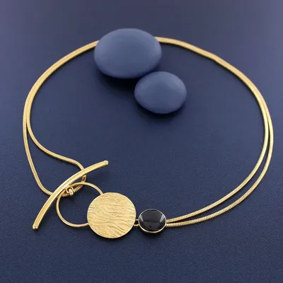 Bijoux - COLLIER INSTINCT COULEUR DORE BLEU - TARATATA BIJOUX