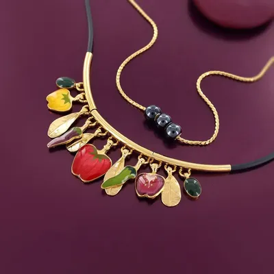 Bijoux - COLLIER PAPRIKA COULEUR DORE MULTI - TARATATA BIJOUX