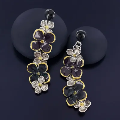 Jewelry - SILVER AND PLUM HYDRANGEA FLEA - TARATATA BIJOUX