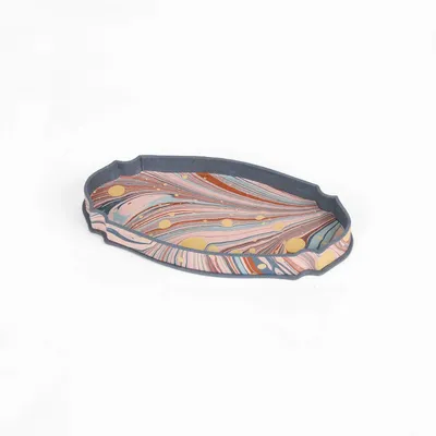 Objets de décoration - PLATEAU DE BUREAU VICTORIEN MARBRÉ - TWILIGHT FIRE WHIRL - CRAFT BOAT