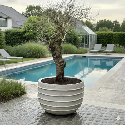 Flower pots - HP18 Cosmic Terra Grey Indoor & Outdoor - ECRI LIVING BV