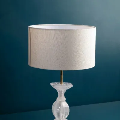 Lampes de bureau  - Lampe en cristal de roche avec abat-jour - SAWAI HOMES