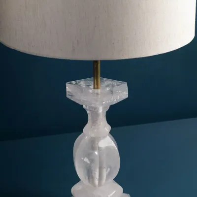 Lampes de bureau  - Lampe en cristal de roche avec abat-jour - SAWAI HOMES