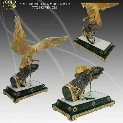 Objets de décoration - 6812GB-NG-MOP-BLM1-A - GOLD LINE ITALIA