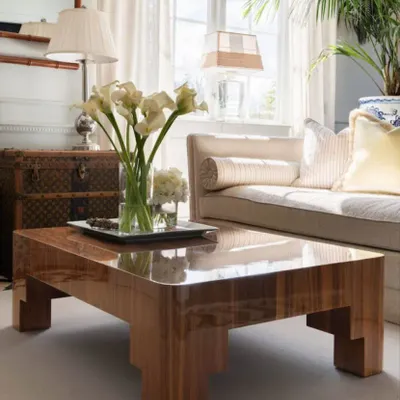 Coffee tables - ADRIAN COFFEE TABLE - GLOSSY WALNUT - RIJD INTERIOR