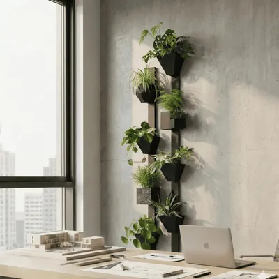 Autres décorations murales - Totem végétal en ardoise naturelle, H 180 cm, L'arbre Voyageur n°1 - ARDOISE DESIGN