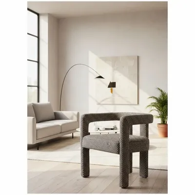 Chairs - Brown Print Liam Chair - EMPREINTE DU TEMPS