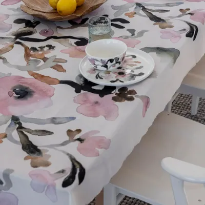 Linge de table textile - Nappe Ruusumalva Rose 145 x 250 cm - PENTIK