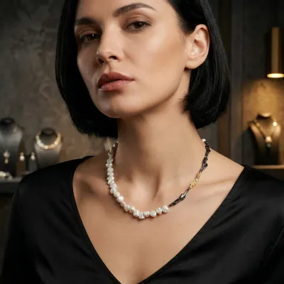 Bijoux - Collier Audrey - V UNIQUENESS FINE GREEK JEWELRY