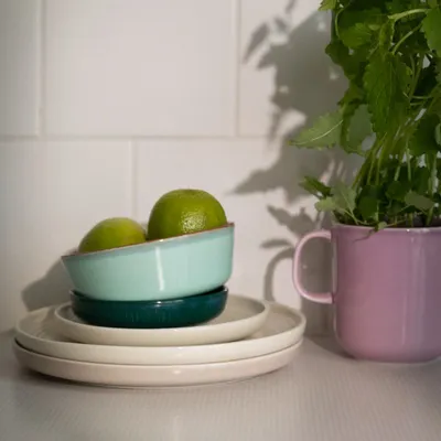 Platter and bowls - Tuntu Bowl Light turquoise Grey 0,3 l - PENTIK