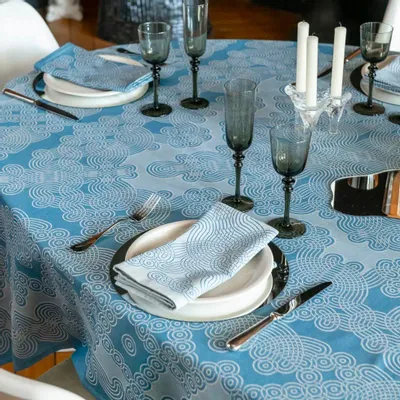 Linge de table textile - Nappe tissée Méandre - BAPTISTE VANDAELE – DESIGN GRAPHIQUE