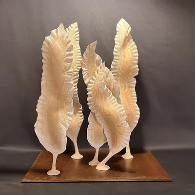 Sculptures, statuettes et miniatures - "Mouvement" - AGNÈS K. SCULPTURE SUR BOIS