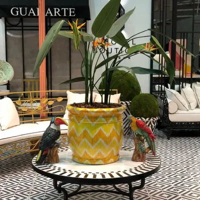 Accessoires de déco extérieure - Pot - Design Zigzag - GUADARTE