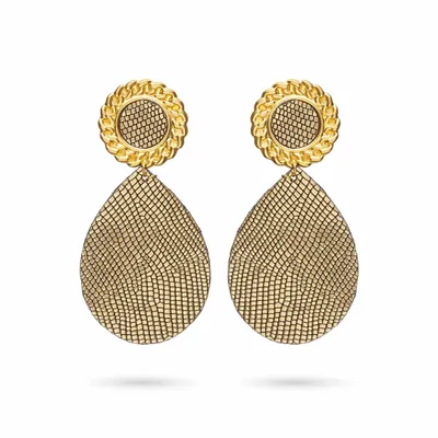 Bijoux - BOUCLES D'OREILLES ROKHAYA EN CUIR - KAYLA PARIS