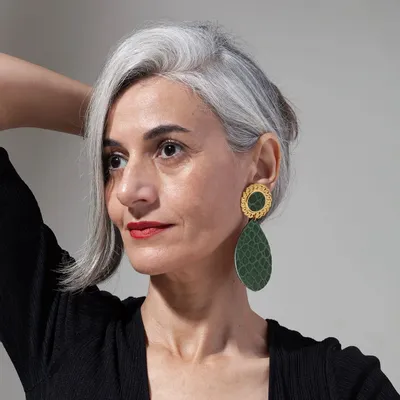 Bijoux - BOUCLES D'OREILLES ROKHAYA EN CUIR - KAYLA PARIS