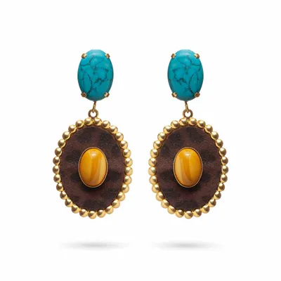 Bijoux - BIJOUX D'OREILLES ZAHA EN CUIR - KAYLA PARIS