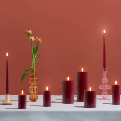 Éclairage LED - (NEW) Seasonal Colours Melted Pillar Candles Silk - MOODS & MORE