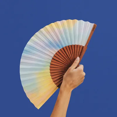 Design objects - Hand Fan AURORA  - 23cm - pastel colours - A FAN OF