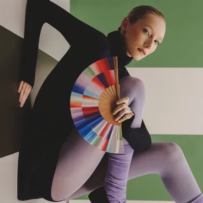 Prêt-à-porter - Éventail à main RAINBOW SPIN, 19 cm, multicolore - A FAN OF