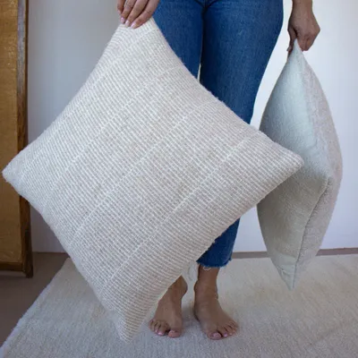 Coussins textile - COUSSIN EN ALPAGA/LÍNEO/NATUREL/CRÈME - RAIZ ALPACA