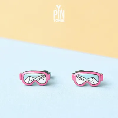 Bijoux - Boucles d'oreilles à tige pour lunettes de ski : cadeaux amusants pour - PINTONIK