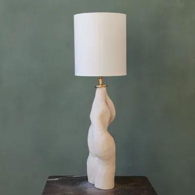 Lampes de table - Lampe en céramique biologique artisanale Roots - STUDIO WILD ORANGE