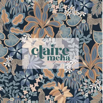 Textile and surface design - AOP JUNGLE - CLAIRE MEHA